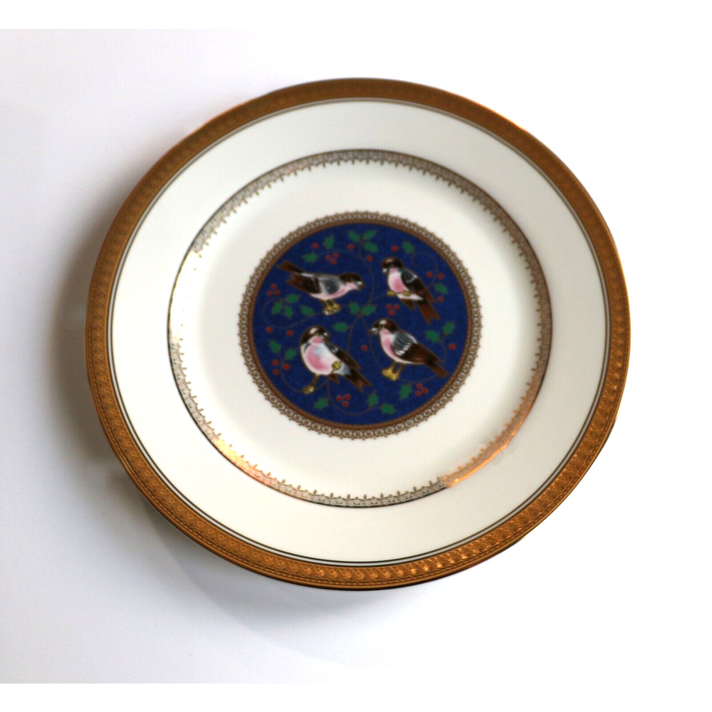 Mikasa Twelve Days of Christmas Four Calling Birds 9" Gold 1999 Excellent!